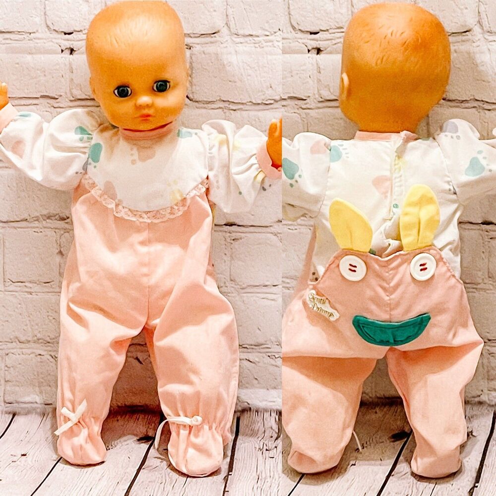 Vtg 1987 cititoy 14” Gentle Dreams baby doll Bunny Butt Outfit Pink Cloth Vinyl